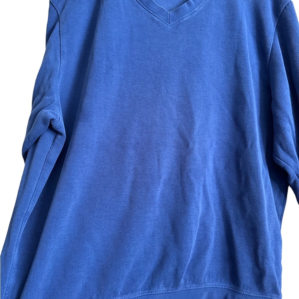 Cutter & Buck V-Neck Blue Sweatshirt Size Large - Picture 7 of 17